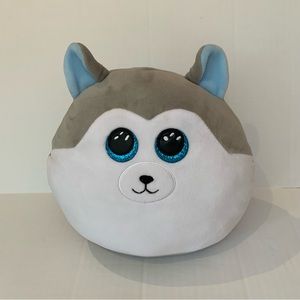 TY Squish-A-Boos Plush - SLUSH the Husky Dog.